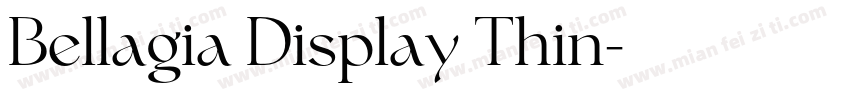 Bellagia Display Thin字体转换